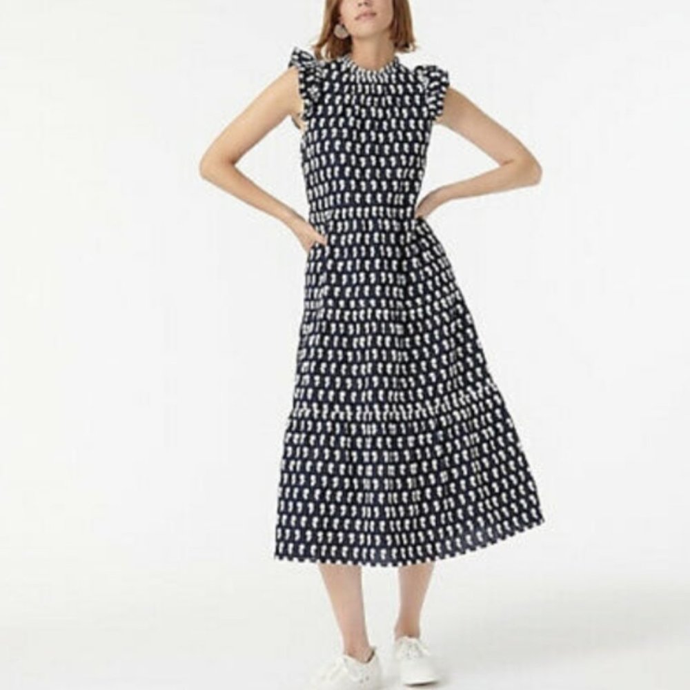 J.Crew Tiered Cotton Voile Dress TALL NWT - Picture 2 of 6